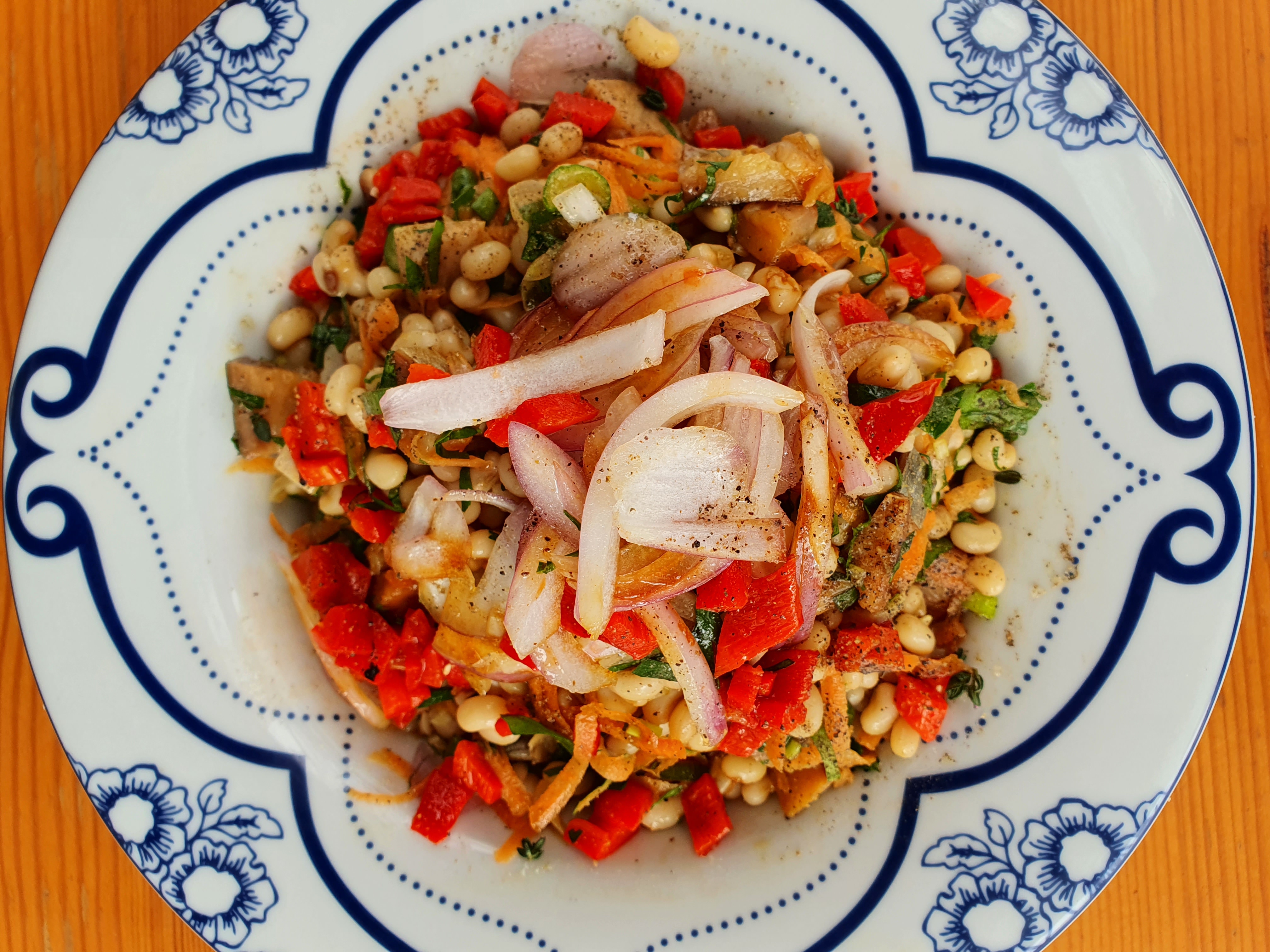 Lemnos Philema live Hellenic Odyssey Aspromutika bean salad with smocked mackerel