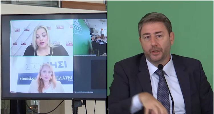 Η Δέσποινα Βασιλειάδου και ο FM 100 στη Συνέντευξη Τύπου του Νίκου Ανδρουλάκη στη Χίο
