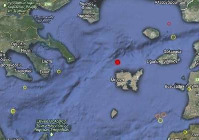 Σεισμική δόνηση πρίν λίγο στη Λήμνο