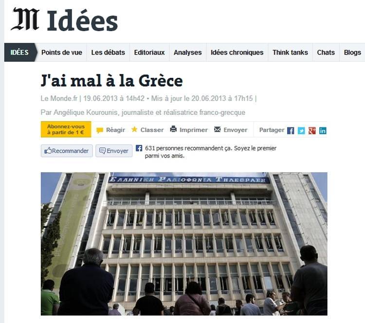Ά&rho;&theta;&rho;&omicron; &sigma;&tau;&eta; Le Monde: &Eta; &Epsilon;&lambda;&lambda;ά&delta;&alpha; &epsilon;&xi;&alpha;&kappa;&omicron;&lambda;&omicron;&upsilon;&theta;&epsilon;ί &nu;&alpha; &epsilon;ί&nu;&alpha;&iota; &delta;&eta;&mu;&omicron;&kappa;&rho;&alpha;&tau;ί&alpha;; Ί&sigma;&omega;&sigmaf; &tau;&omicron; &pi;&rho;ό&beta;&lambda;&eta;&mu;&alpha; &beta;&rho;ί&sigma;&kappa;&epsilon;&tau;&alpha;&iota; &alpha;&kappa;&rho;&iota;&beta;ώ&sigmaf; &epsilon;&kappa;&epsilon;ί.