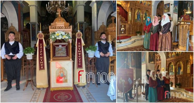 Σε εξέλιξη ο πανηγυρικός Εσπερινός για την Παναγία την Ελεούσα εκ του Ρεΐζντερε στον Άγιο Δημήτριο Λήμνου