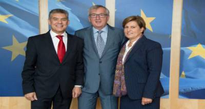 Συνάντηση με τον Ζαν Κλοντ Γιούνγκερ είχε η Χριστιάνα Καλογήρου