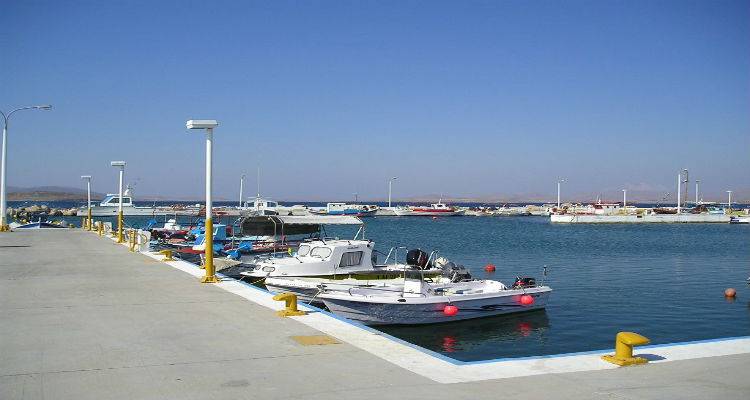 Διανομή κουτόχορτου για το λιμάνι  του Μούδρου