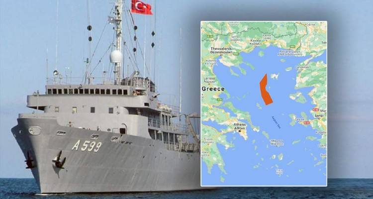 Ανάμεσα σε Λήμνο και Άγιο Ευστράτιο πλέει το «Τσεσμέ» για υδρογραφικές έρευνες