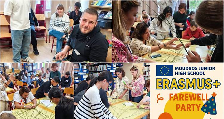 Λήμνος: Μαθητές του Erasmus+ έπλεξαν τυρβόλια στο Γυμνάσιο Μούδρου με τον Ραφαήλ Γιαννέλη