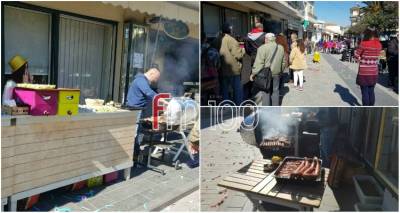 Λήμνος – Τσικνοπέμπτη: Βγήκαν οι ψησταριές στην αγορά της Μύρινας! (photos)
