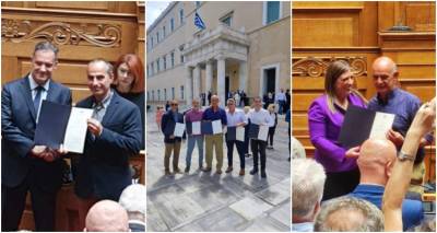 Συγκίνηση και υπερηφάνεια: Τιμήθηκαν 15 Εθελοντές Αιμοδότες από τη Λήμνο στη Βουλή των Ελλήνων