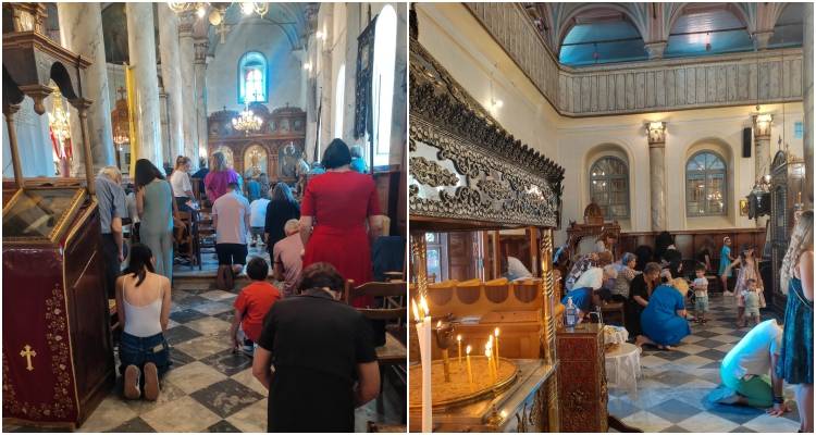 Λήμνος: Η Γονατιστή της Πεντηκοστής: Παράδοση, Πίστη και Φως στο Ναό της Κοίμησης της Θεοτόκου στη Μύρινα