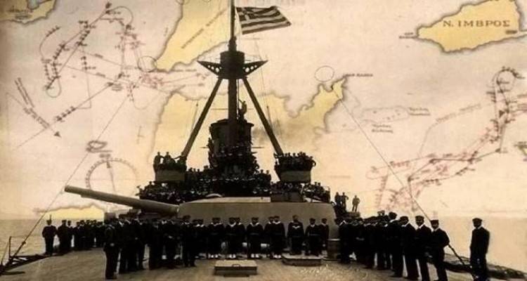 5 &Iota;&alpha;&nu;&omicron;&upsilon;&alpha;&rho;ί&omicron;&upsilon; 1913: &Eta; &theta;&rho;&iota;&alpha;&mu;&beta;&epsilon;&upsilon;&tau;&iota;&kappa;ή &nu;&alpha;&upsilon;&mu;&alpha;&chi;ί&alpha; &tau;&eta;&sigmaf; &Lambda;ή&mu;&nu;&omicron;&upsilon; &kappa;&alpha;&iota; &eta; &pi;&alpha;&nu;&omega;&lambda;&epsilon;&theta;&rho;ί&alpha; &tau;&omicron;&upsilon; &tau;&omicron;&upsilon;&rho;&kappa;&iota;&kappa;&omicron;ύ &sigma;&tau;ό&lambda;&omicron;&upsilon; (video)