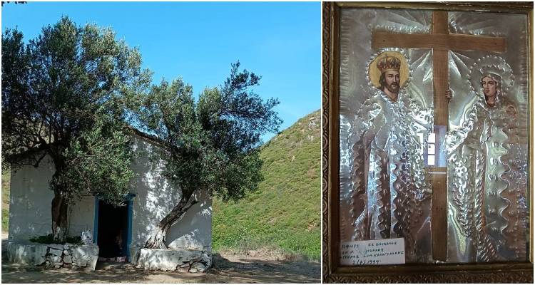 Πανήγυρις στο Παρεκκλήσιο των Αγίων Κωνσταντίνου και Ελένης στις Σαρδές