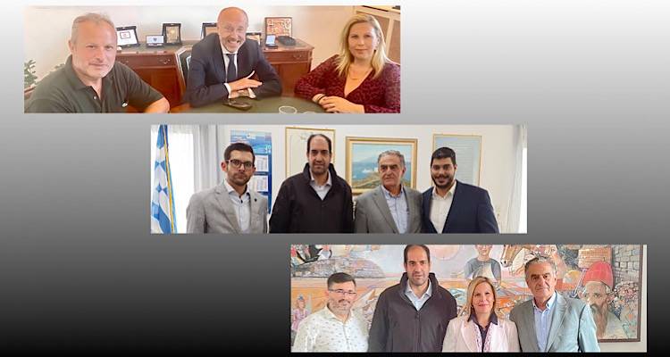 Συναντήσεις Επάρχου και Δημάρχου με τους Υφυπουργούς Υγείας &amp; Εθ. Άμυνας που επισκέφθηκαν τη Λήμνο