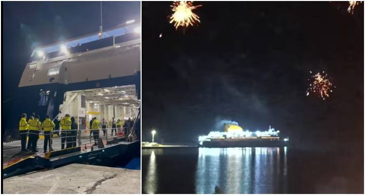 Λήμνος: Το Blue Star Myconos άλλαξε το χρόνο στο λιμάνι της Μύρινας (video)