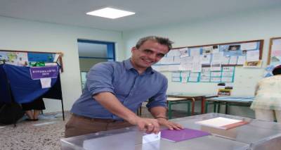 Ψήφισε στη Μυτιλήνη ο υποψήφιος Περιφερειάρχης Βορείου Αιγαίου, Παναγιώτης Χριστόφας