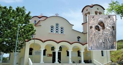 &Omicron; Ά&gamma;&iota;&omicron;&sigmaf; &Delta;&eta;&mu;ή&tau;&rho;&iota;&omicron;&sigmaf; &tau;&iota;&mu;ά &tau;&eta;&nu; &Pi;&alpha;&nu;&alpha;&gamma;&iota;ά &tau;&eta;&nu; &Epsilon;&lambda;&epsilon;&omicron;ύ&sigma;&alpha; | &Eta; &epsilon;&iota;&kappa;ό&nu;&alpha; &pi;&omicron;&upsilon; &sigma;ώ&theta;&eta;&kappa;&epsilon; &tau;&omicron; &beta;&rho;ά&delta;&upsilon; &tau;&omicron;&upsilon; &xi;&epsilon;&rho;&iota;&zeta;&omega;&mu;&omicron;ύ