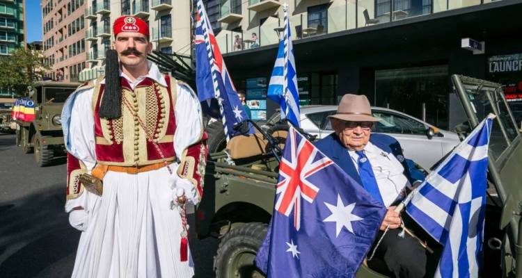 Στιγμιότυπο από παλαιότερη έλευση αγήματος της Προεδρικής Φρουράς στην Αυστραλία. Φωτογραφία: Nick Bourdaniotis / Bourdo Photography