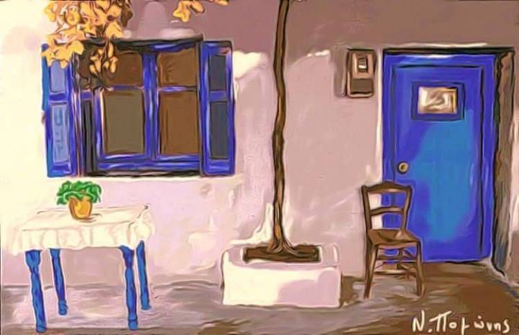 Έκθεση του Λημνιού ζωγράφου Νικόλα Πομώνη στην Καρατζάδειο Βιβλιοθήκη