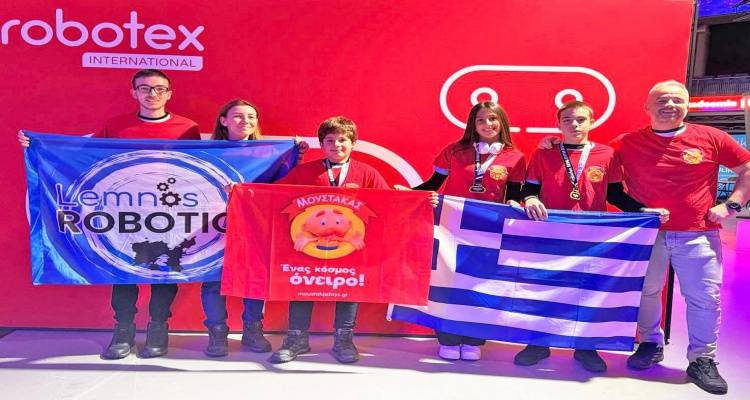Η εταιρεία Μουστάκας στο πλευρό των Λημνιών παιδιών που διακρίθηκαν στη ρομποτική στην Εσθονία