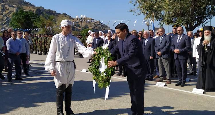 Ο Γιάννης Μπουρνούς στα Ελευθέρια της Λήμνου: «Κανείς να μην διανοηθεί να αμφισβητήσει στην πράξη την εθνική μας κυριαρχία