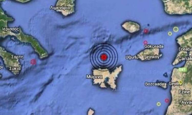 Σεισμική δόνηση τα ξημερώματα βόρεια της Λήμνου