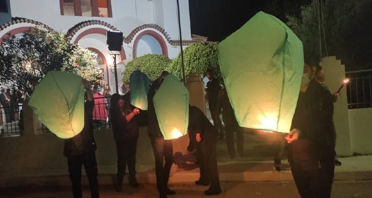 Λήμνος: Ανάσταση με 33 φαναράκια στον ουρανό της Παναγιάς