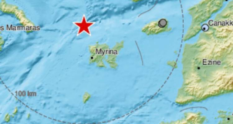 Σεισμική δόνηση βόρεια της Λήμνου