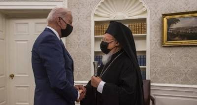 Συνάντηση Μπάιντεν - Βαρθολομαίου στο Λευκό Οίκο: Η Σχολή της Χάλκης, τα εμβόλια και το κλίμα