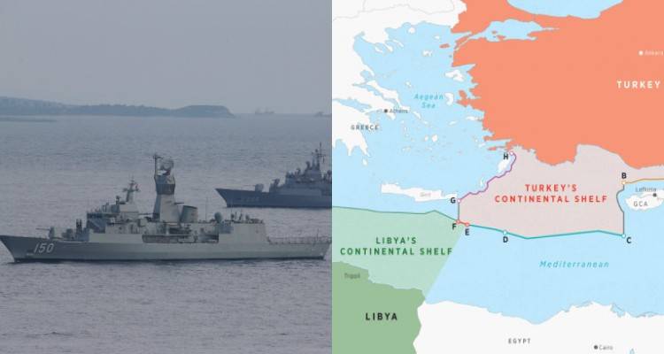 Νέος προκλητικός χάρτης από την Τουρκία: «Οποιος κυριαρχεί στη Μεσόγειο ελέγχει τρεις ηπείρους»