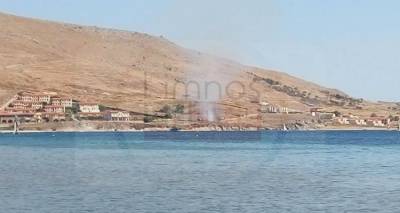 Σε εξέλιξη φωτιά κοντά στο ξενοδοχείο Lemnos Village (photos)