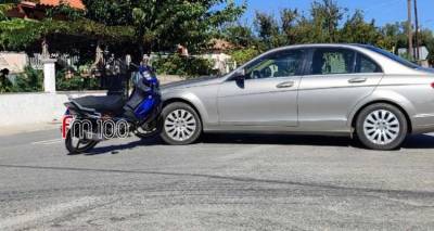 Τροχαίο ατύχημα στον Άγιο Δημήτριο | Δίκυκλο συγκρούστηκε με ΙΧ