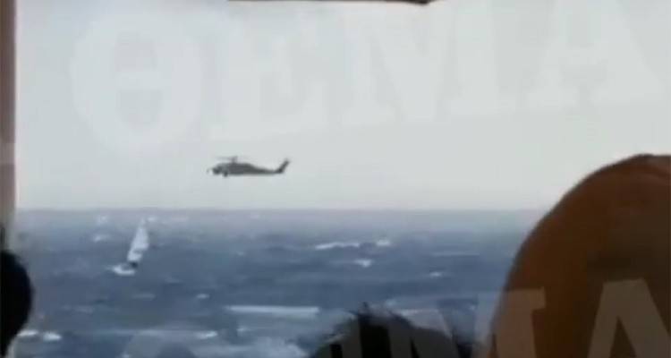 Βίντεο-ντοκουμέντο από τη διάσωση στο ιστιοφόρο μέσα στα μανιασμένα κύματα