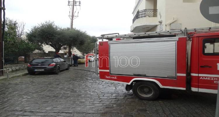 Λήμνος: Φωτιά σε κάδο στη Μύρινα (photos)