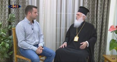 &Omicron; &Mu;&eta;&tau;&rho;&omicron;&pi;&omicron;&lambda;ί&tau;&eta;&sigmaf; &Lambda;ή&mu;&nu;&omicron;&upsilon; &kappa;&alpha;&iota; &Alpha;&gamma;. &Epsilon;&upsilon;&sigma;&tau;&rho;&alpha;&tau;ί&omicron;&upsilon; &sigma;&tau;&eta;&nu; 4&Epsilon;: "&Theta;έ&lambda;&omega; &nu;&alpha; &gamma;ί&nu;&omega; &omicron; ά&nu;&theta;&rho;&omega;&pi;&omicron;&sigmaf; &pi;&omicron;&upsilon; &theta;&alpha; &mu;&omicron;&iota;&rho;ά&zeta;&omicron;&nu;&tau;&alpha;&iota; &tau;&omicron; &sigma;&tau;&alpha;&upsilon;&rho;ό &tau;&omicron;&upsilon;&sigmaf;" (video)