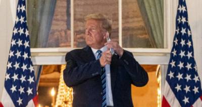 Ο Τραμπ επέστρεψε στον Λευκό Οίκο και έβγαλε επιδεικτικά τη μάσκα του | Οργή μετά το νέο σόου