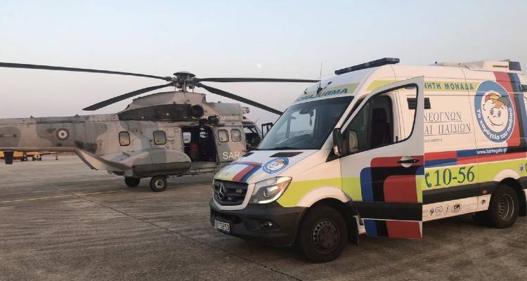 Έκτακτη αεροδιακομιδή 14χρονου αγοριού από τη Λήμνο στη Θεσσαλονίκη