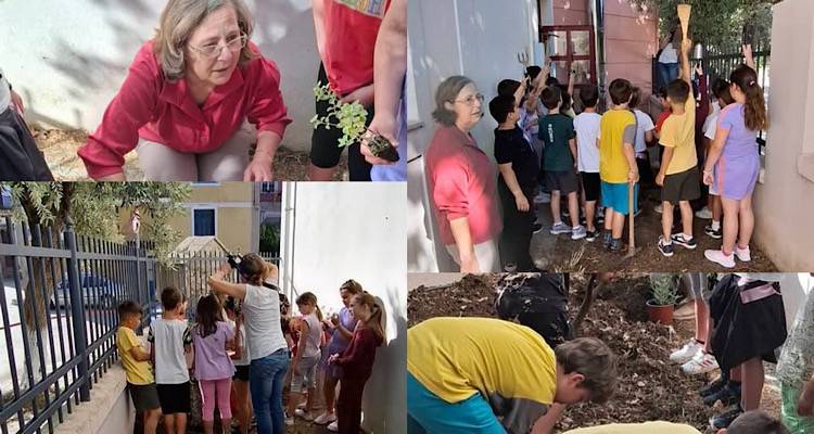 Μαθητική δράση δενδροφύτευσης στο 2ο Δημοτικό Σχολείο Μύρινας