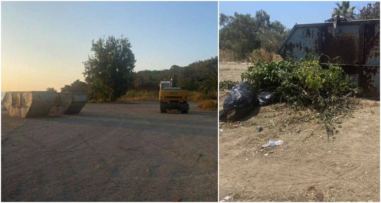 Καθαρίστηκε το σημείο στον Μούδρο | Λίγες ώρες αργότερα… ξανά κλαδιά δίπλα στον κάδο