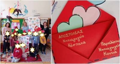 &quot;Ναι στη Φιλία, Όχι στη Βία&quot; είπαν τα νηπιαγωγεία Κοντιά και Κάσπακα