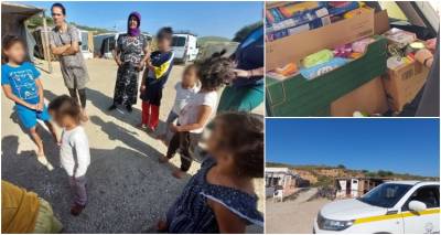 Διανομή τροφίμων στους Ρομά από το Κέντρο Κοινότητας Δήμου Λήμνου σε συνεργασία με το Γυμνάσιο Μύρινας