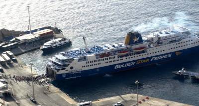 &Tau;&rho;&omicron;&pi;&omicron;&pi;&omicron;ί&eta;&sigma;&eta; &sigma;&tau;&alpha; &delta;&rho;&omicron;&mu;&omicron;&lambda;ό&gamma;&iota;&alpha; &tau;&omicron;&upsilon; Superferry II &lambda;ί&gamma;&omicron; &pi;&rho;&iota;&nu; &tau;&eta;&nu; &epsilon;&pi;&iota;&sigma;&tau;&rho;&omicron;&phi;ή &tau;&omicron;&upsilon; Aqua Blue