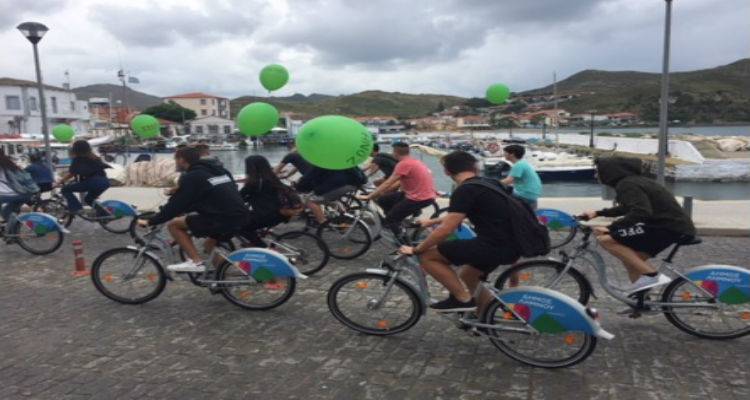 ΓΕΛ Μύρινας: Βιωματική δράση με ποδηλατοδρομία στην πρωτεύουσα του νησιού