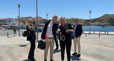 Στη Λήμνο από το πρωί η Γ.Γ. Τουρισμού Β. Κουτσοπούλου | Μαζί της η αποστολή της TUI Group που «βλέπει» επενδυτικά το νησί