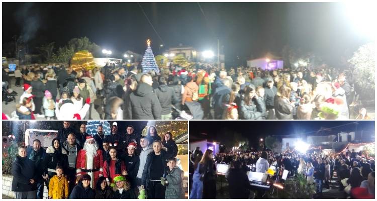 Με λαμπρότητα άναψε το χριστουγεννιάτικο δέντρο στον Μούδρο | Σχέδια για έναν μήνα εορταστικών δράσεων