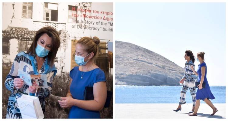 Η Γιάννα Αγγελοπούλου στον Άγιο Ευστράτιο (photos)