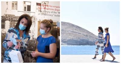 Η Γιάννα Αγγελοπούλου στον Άγιο Ευστράτιο (photos)