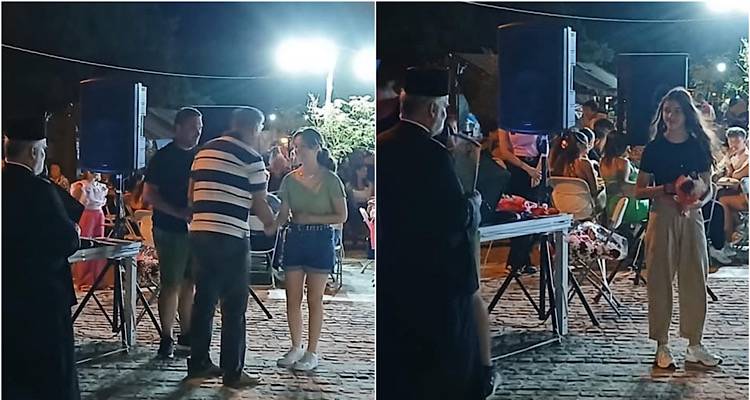 Ο Πολιτιστικός Σύλλογος Μούδρου βράβευσε την Ειρήνη Χρυσοβαλάντου Αλατερά και τη Μαρία Ελένη Ρόκκου για το ήθος και τις σχολικές τους επιδόσεις