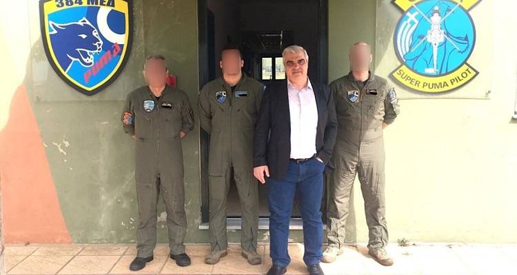 Λήμνος: Την 130 Σ.Μ και τα Super Puma επισκέφθηκε ο νέος Διοικητής του Νοσοκομείου Δ. Μάνος