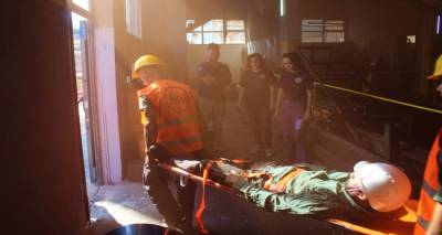 Άσκηση της Πυροσβεστικής στο εργοστάσιο της ΔΕΗ στον Αυλώνα