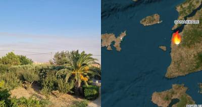 Πυκνός καπνός από τη μεγάλη φωτιά στο Τσανάκαλε έχει φτάσει ως τη Λήμνο