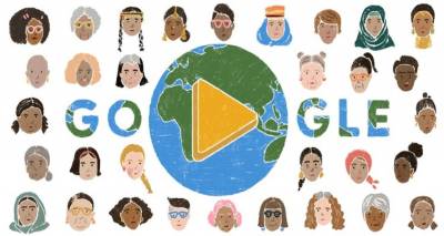 &Pi;&alpha;&gamma;&kappa;ό&sigma;&mu;&iota;&alpha; &Eta;&mu;έ&rho;&alpha; &tau;&eta;&sigmaf; &Gamma;&upsilon;&nu;&alpha;ί&kappa;&alpha;&sigmaf;: &Eta; Google &tau;&iota;&mu;ά &mu;&epsilon; doodle &tau;&iota;&sigmaf; &gamma;&upsilon;&nu;&alpha;ί&kappa;&epsilon;&sigmaf; ό&lambda;&omicron;&upsilon; &tau;&omicron;&upsilon; &kappa;ό&sigma;&mu;&omicron;&upsilon;