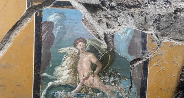 Πομπηία: Ανακαλύφθηκε εντυπωσιακή τοιχογραφία του Φρίξου και της Έλλης